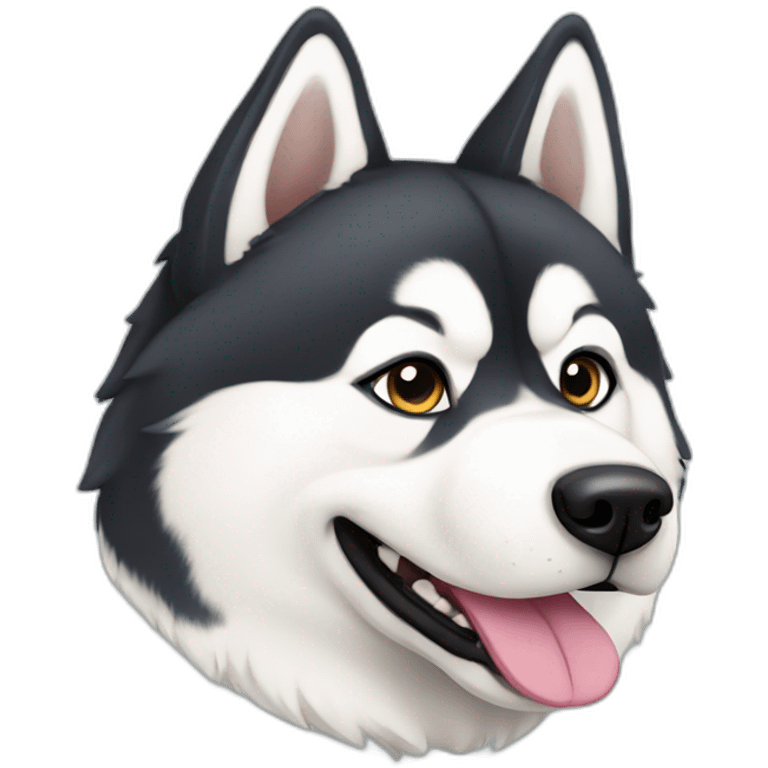 Fat Siberian Husky emoji