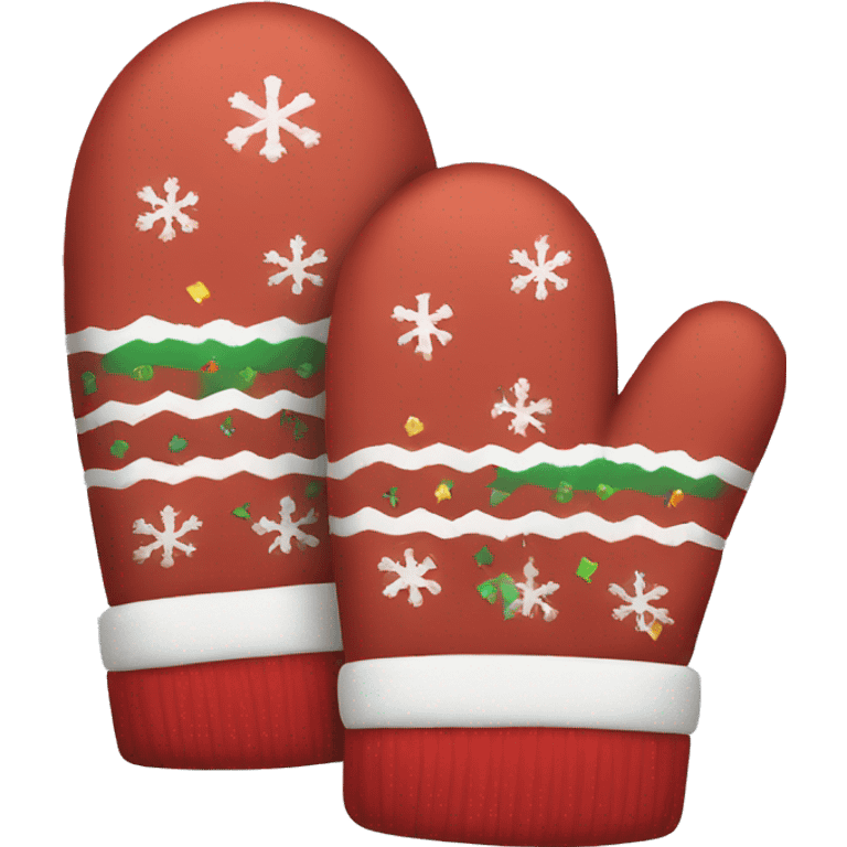 Christmas mittens  emoji