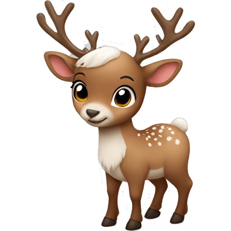 Cute baby reindeer emoji