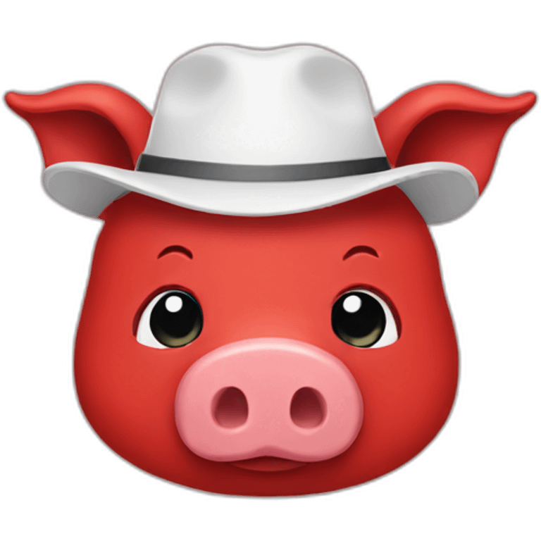 red pig hat emoji