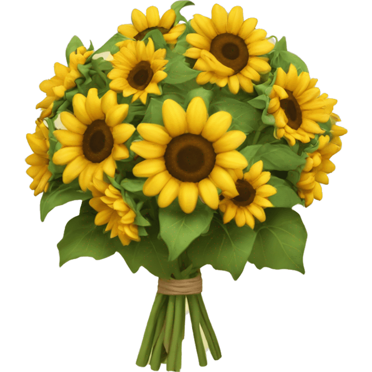 sunflower bouquet ￼ emoji