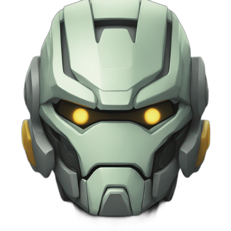 Half faced mecha emoji