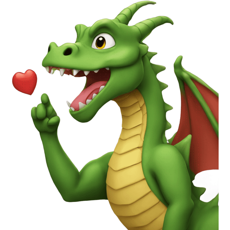 Dragon blowing kisses  emoji