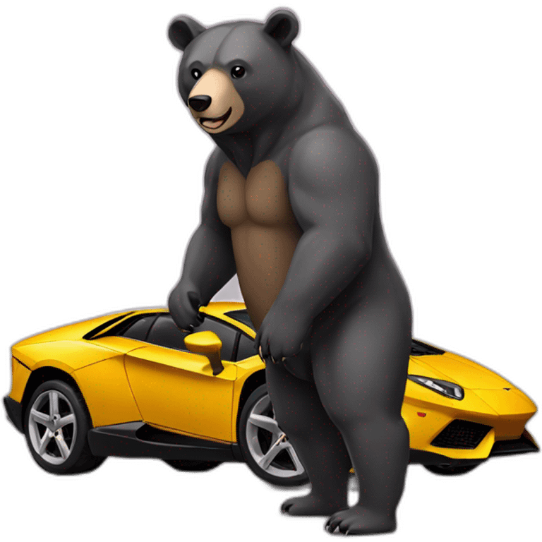 bear in lambo emoji