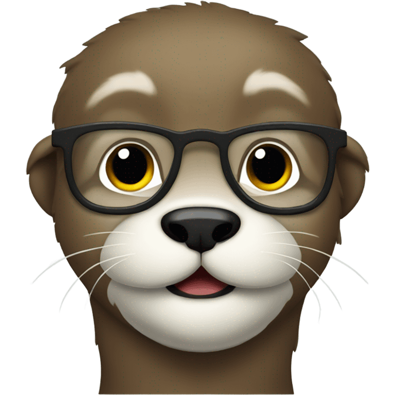 Nerdy otter emoji