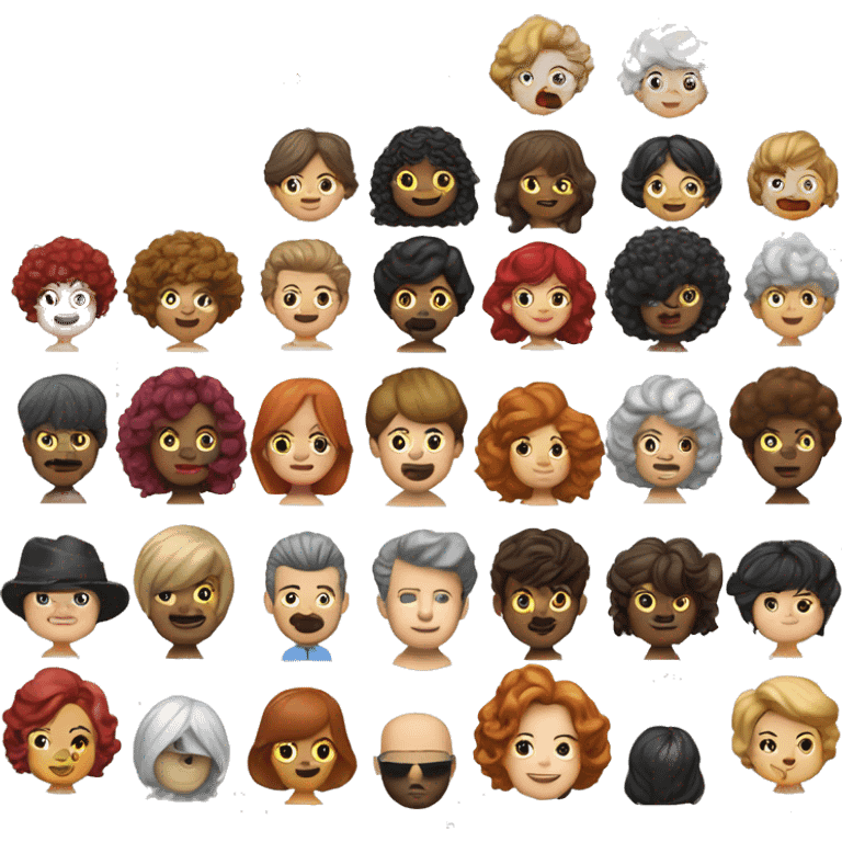 rapaz de 30 anos memoji com estilo de cabelo de coque emoji