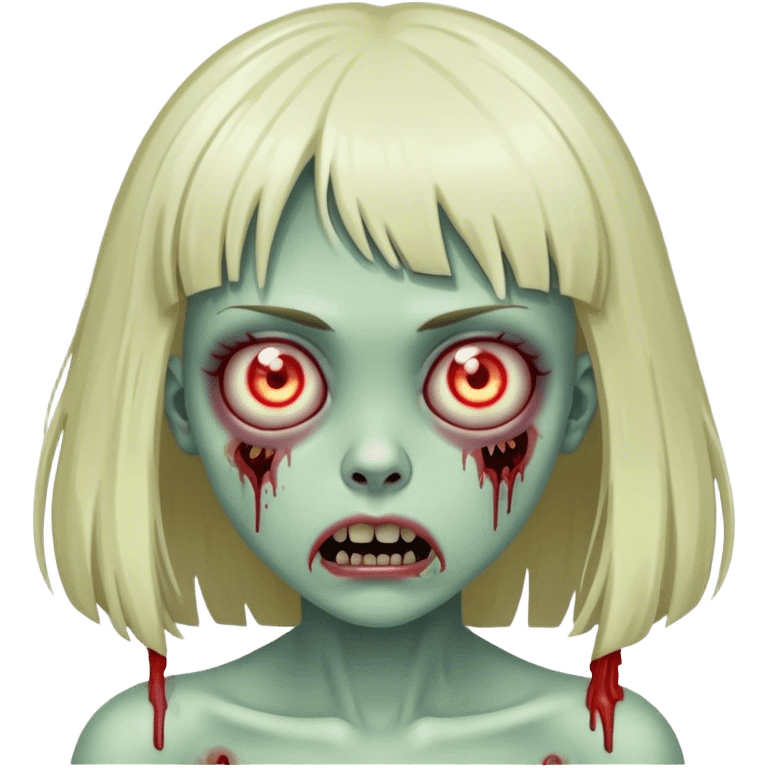 zombie girl with bangs emoji