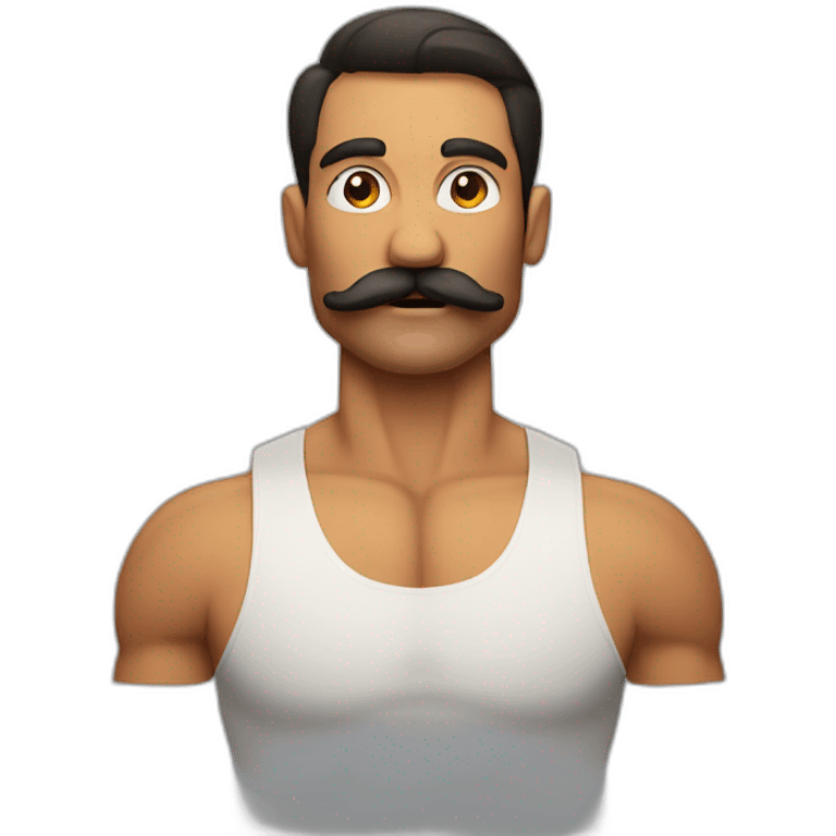 Muscles mustache expressive Cuban man emoji