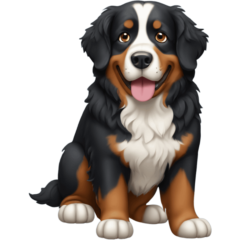 Standing Bernese mountain dog  emoji