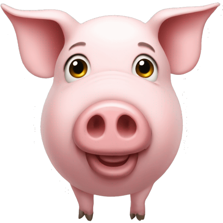 Make a pig with a big nose  emoji