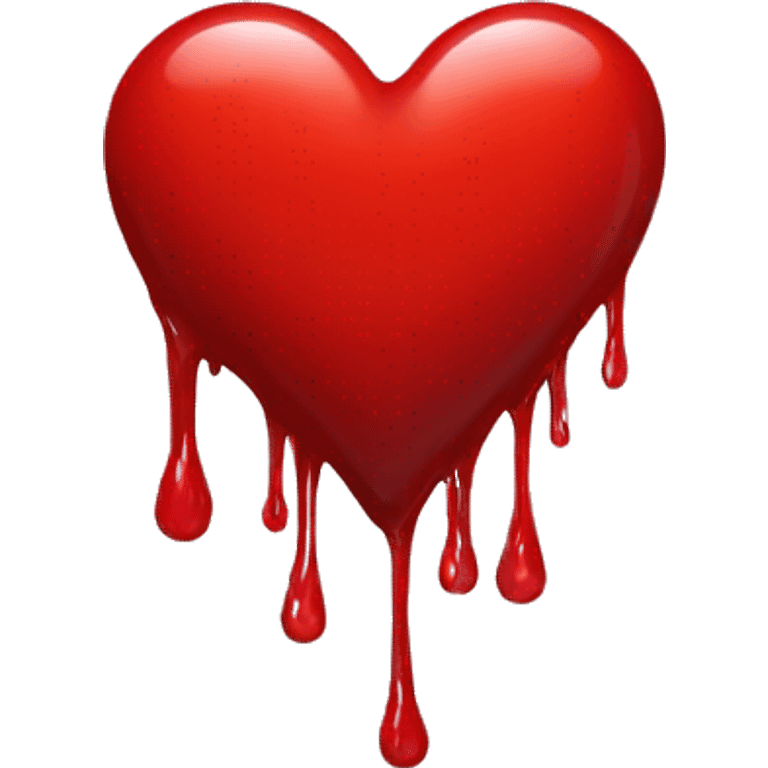 bleeding red heart emoji