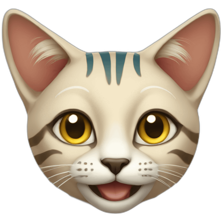 Egyptian cat smiling emoji