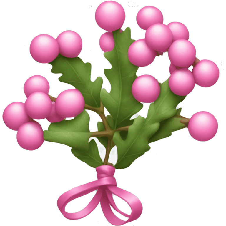 Mistletoe pink emoji