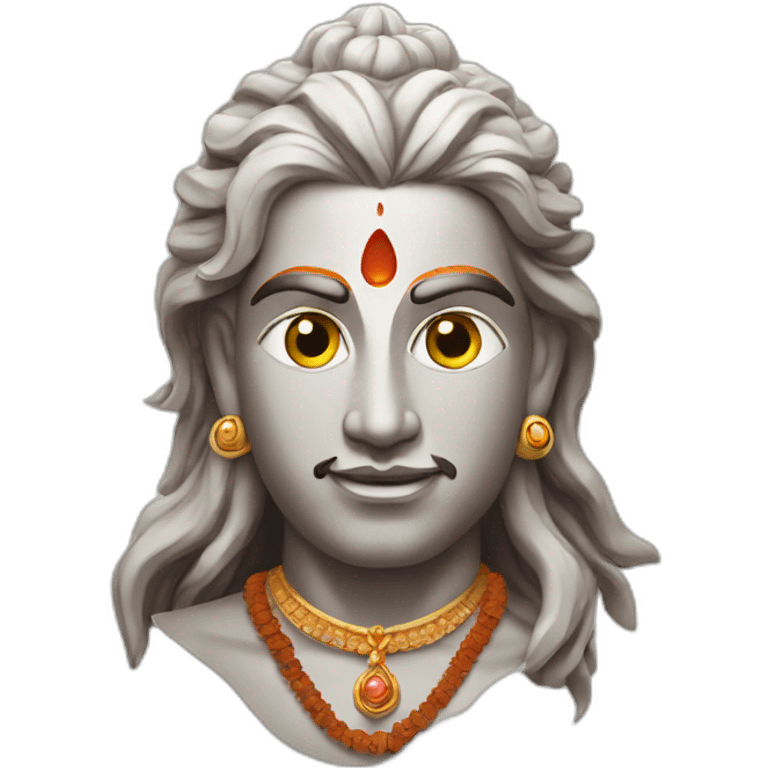 lord shiva wearing rudraksh maala emoji