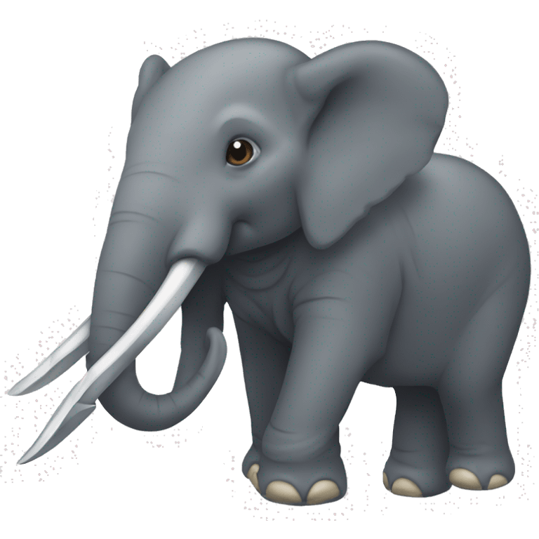 Éléphant samouraï  emoji