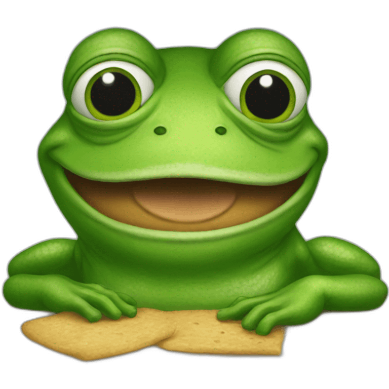 pepe the frog eat frog emoji