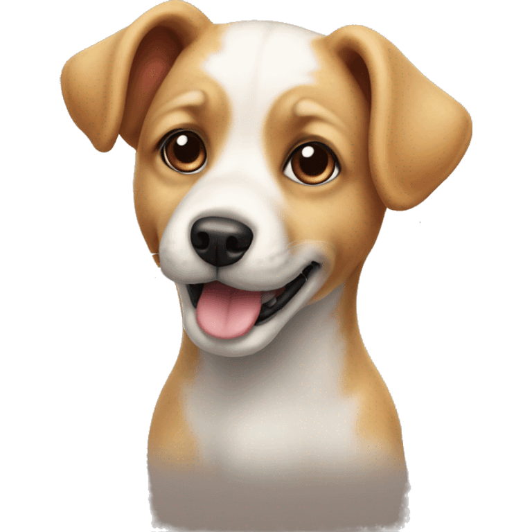 Cute realistic poppy dog emoji