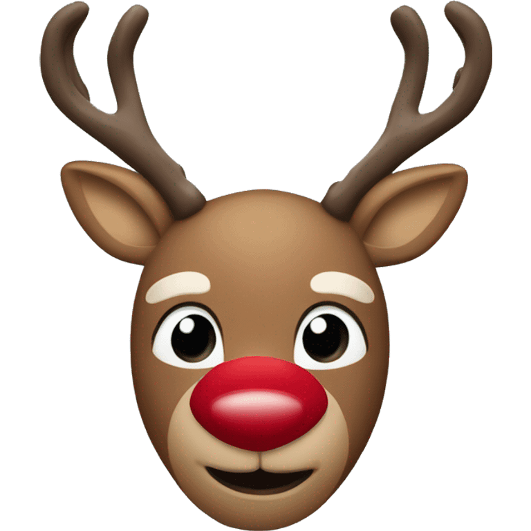 Rudolph the red nose reindeer emoji