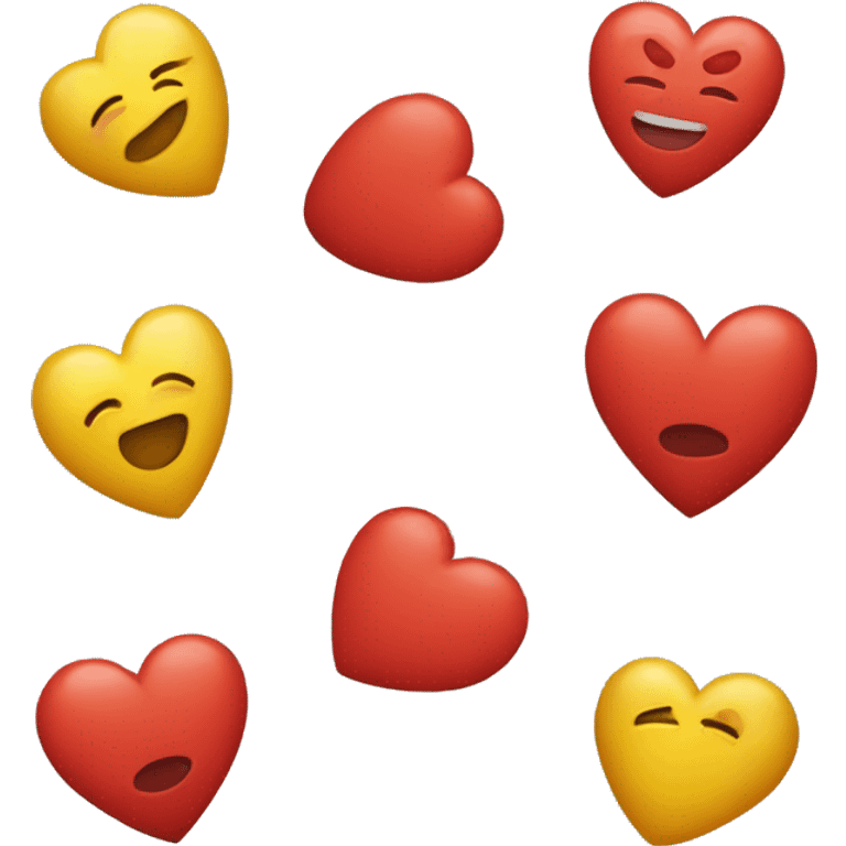 Un corazón rojo y amarillo  emoji