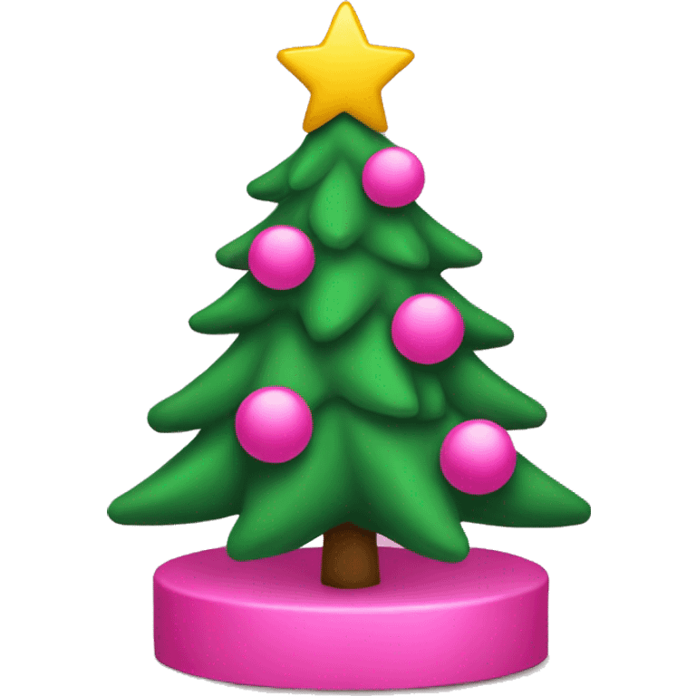 pink christmas tree emoji