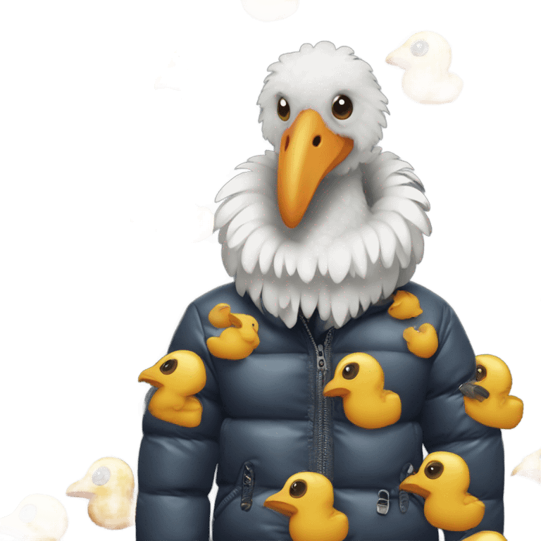 dodo bird in a moncler jacket emoji