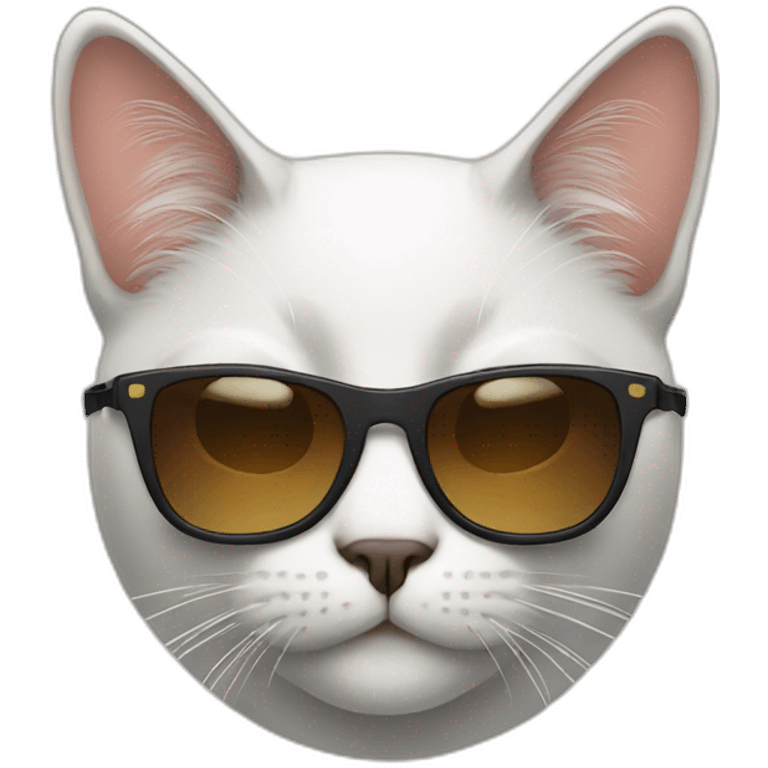 Cat with sunglasses professionally  emoji