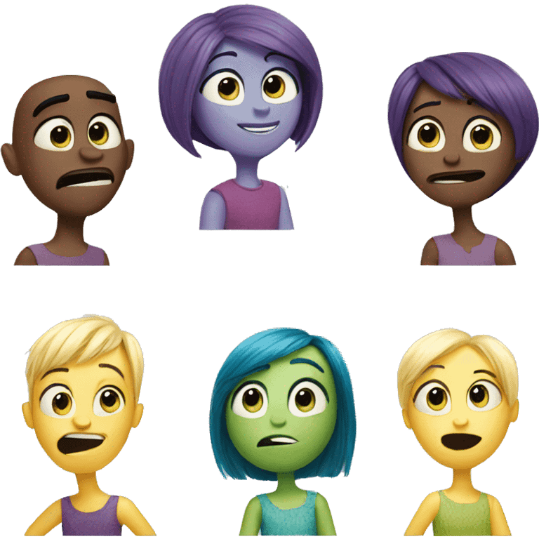 inside out. poses emoji