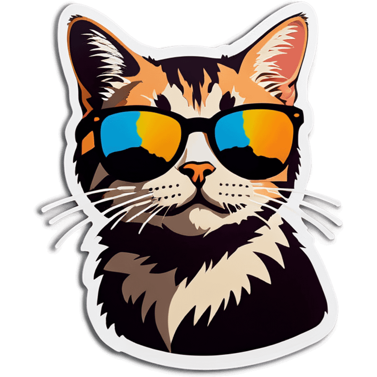 Cat with sunglasses emoji