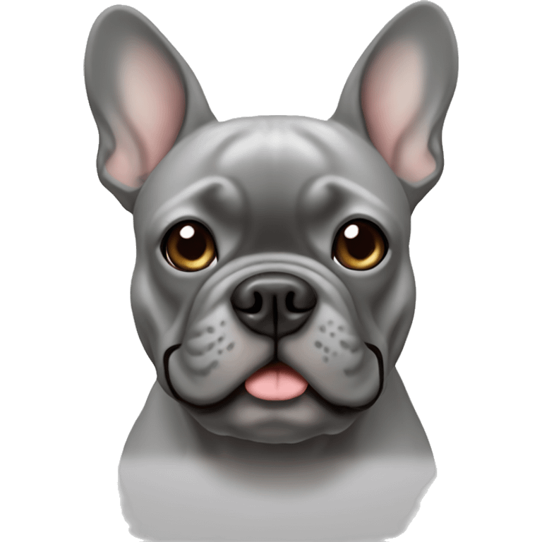 gray french bulldog emoji