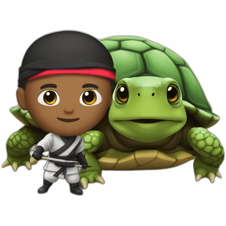 Mbappé sur une tortue ninja emoji