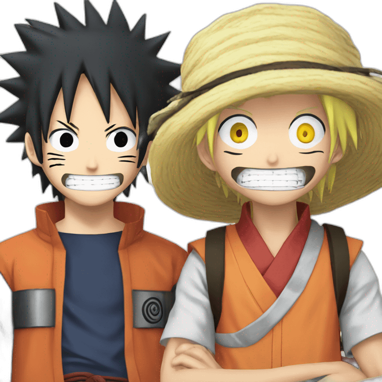 Naruto and Luffy emoji