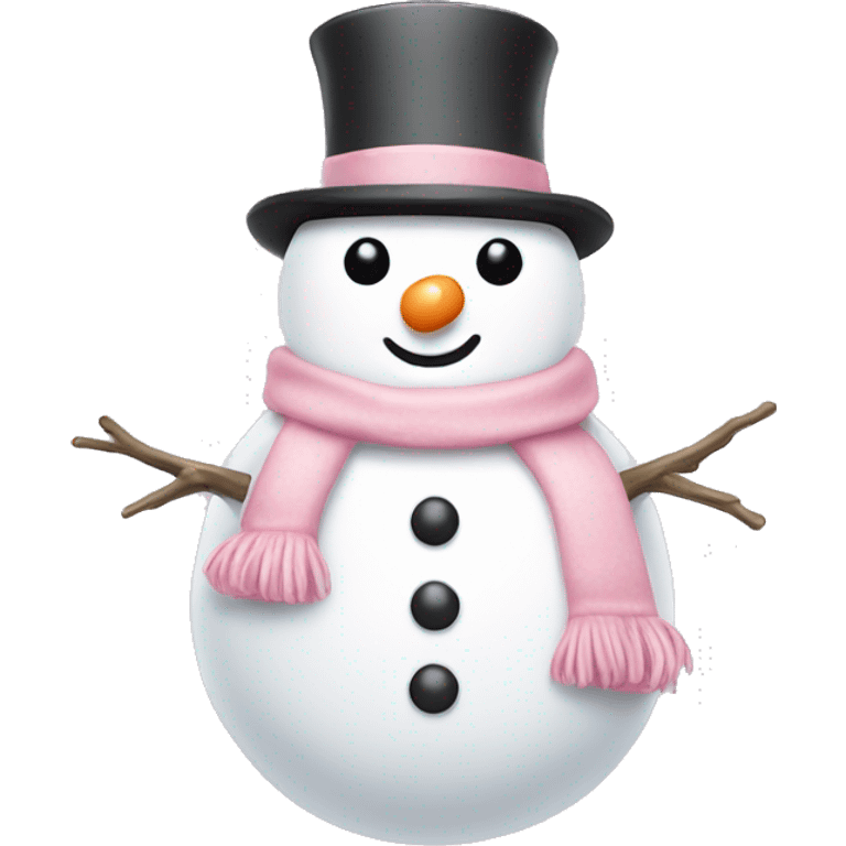 cute light pink snowman emoji