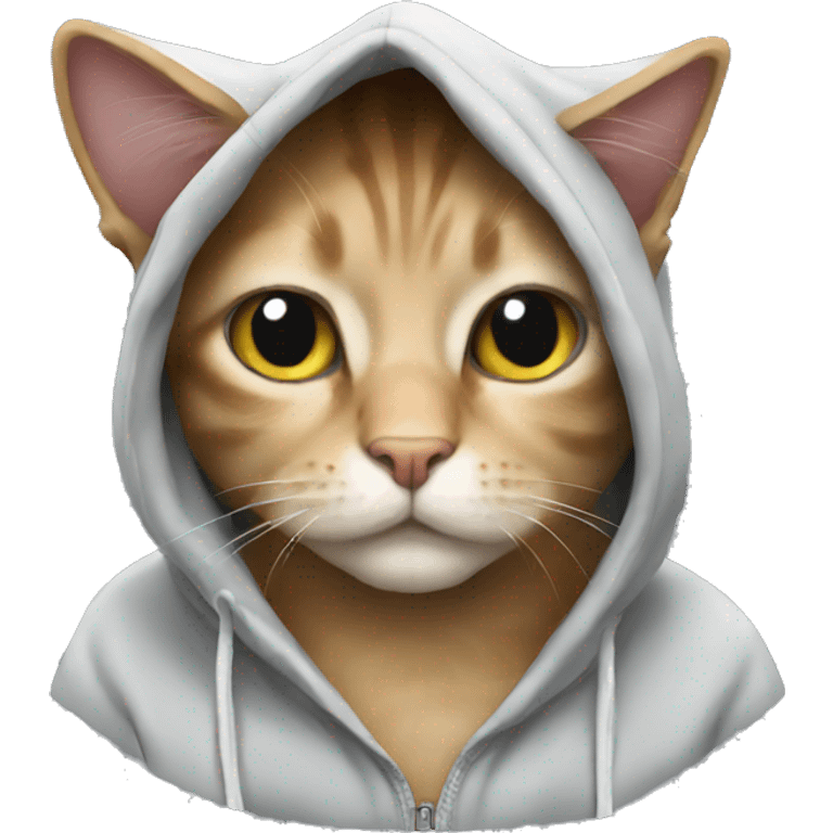 cat with a hoodie emoji