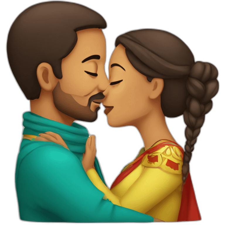 amazigh couple kissing emoji