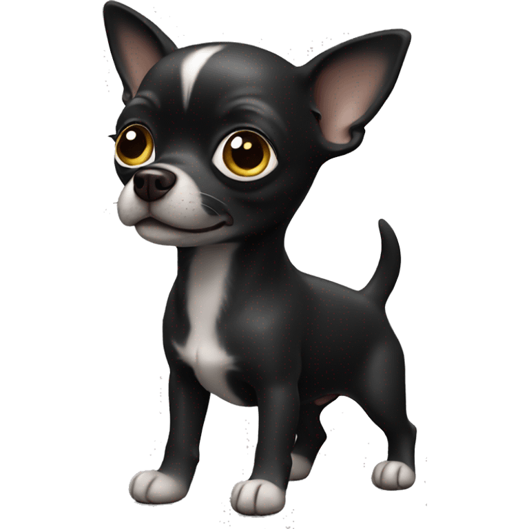 Black chihuahua dog  emoji