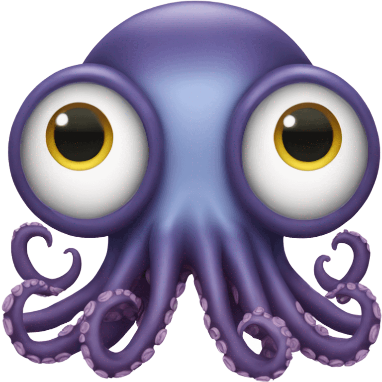 Octopus with eyelashes emoji