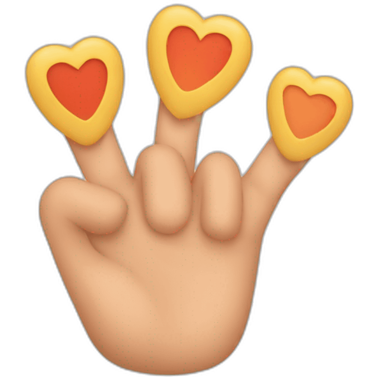 Coeur avec les doigts emoji