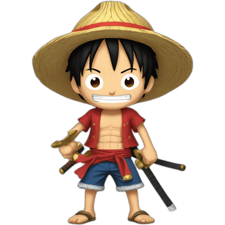 luffy with katanas emoji