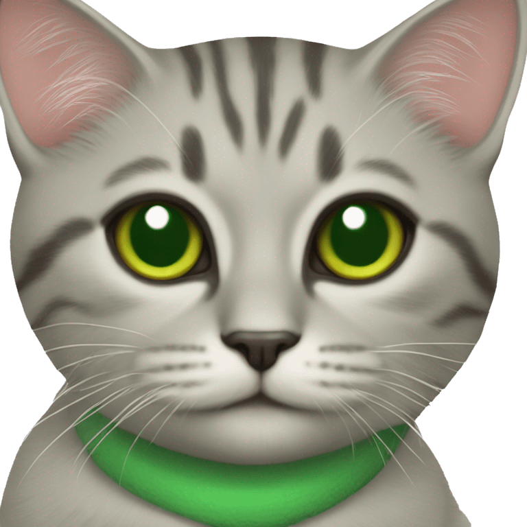 Gatito junto a lro verde emoji