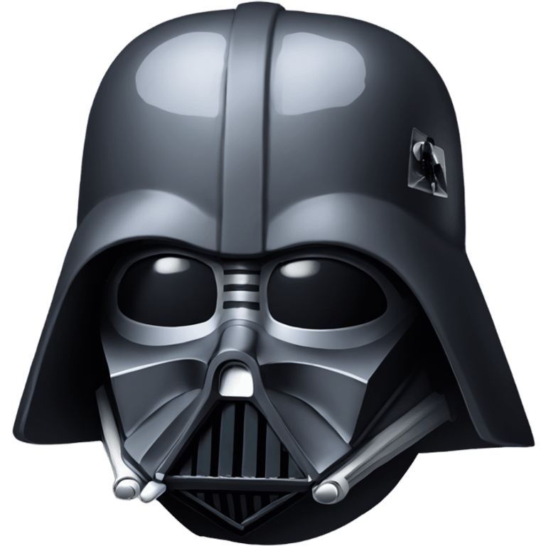 Darth Vader in front of his tie fighter emoji