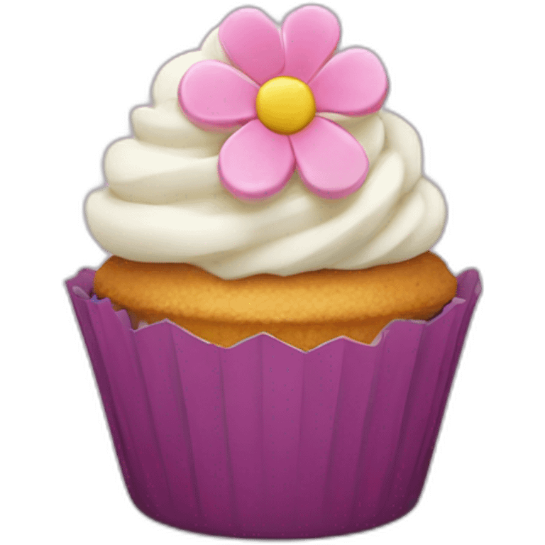 blossom cupcake emoji