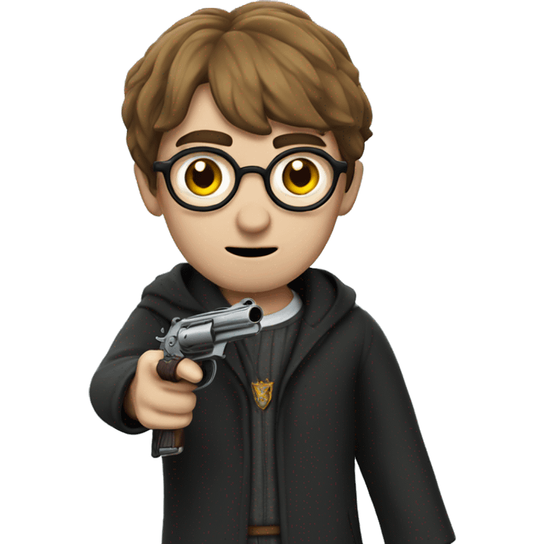 harry potter with a gun emoji