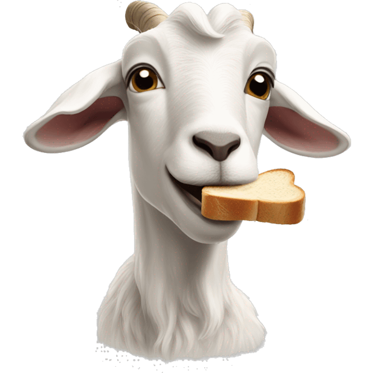 A Goat eating toast emoji