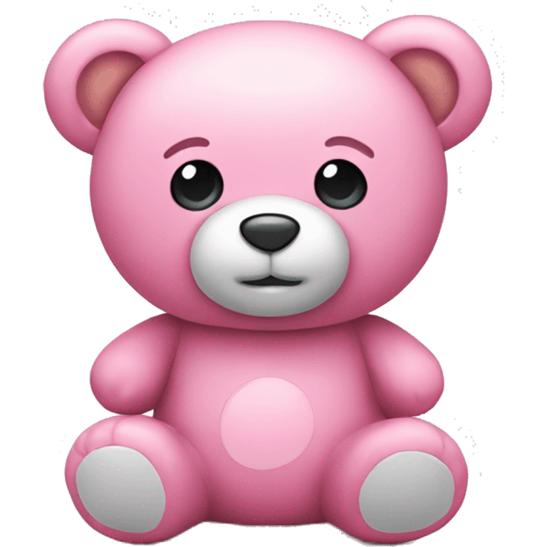 Pink cute teddy bear toy emoji