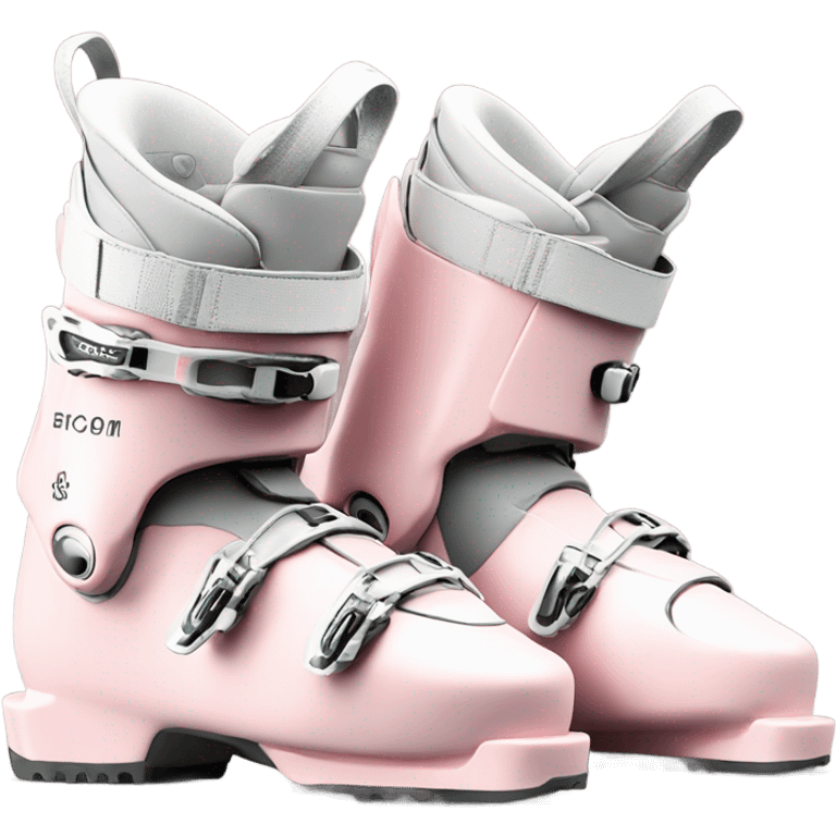 Soft pink ski boots  emoji