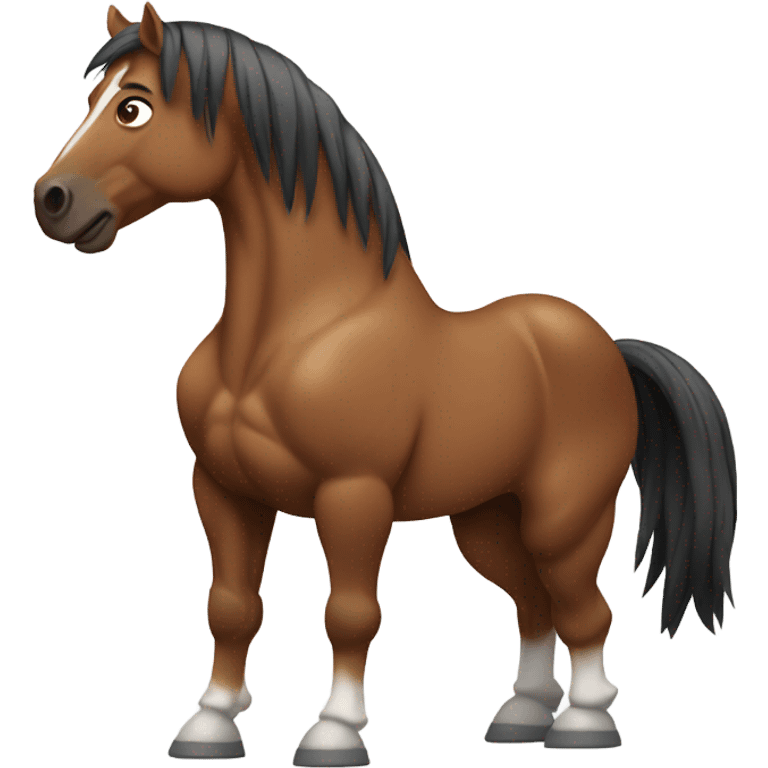 horse with muscles emoji