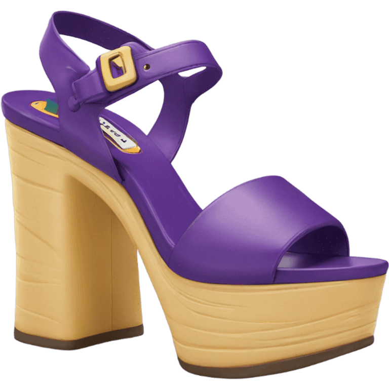 Platform Prada sandals purple emoji