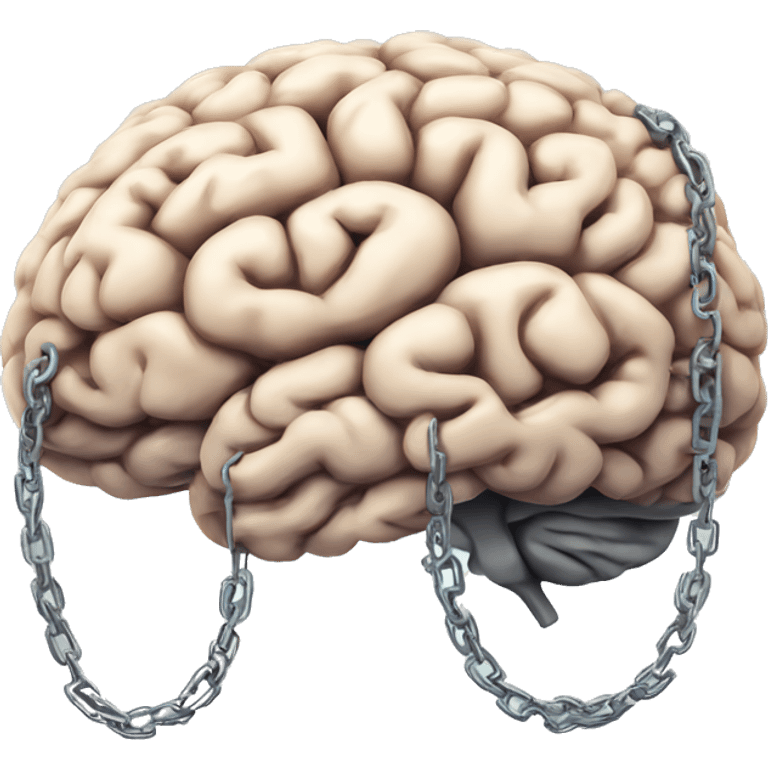 Brain with chains emoji