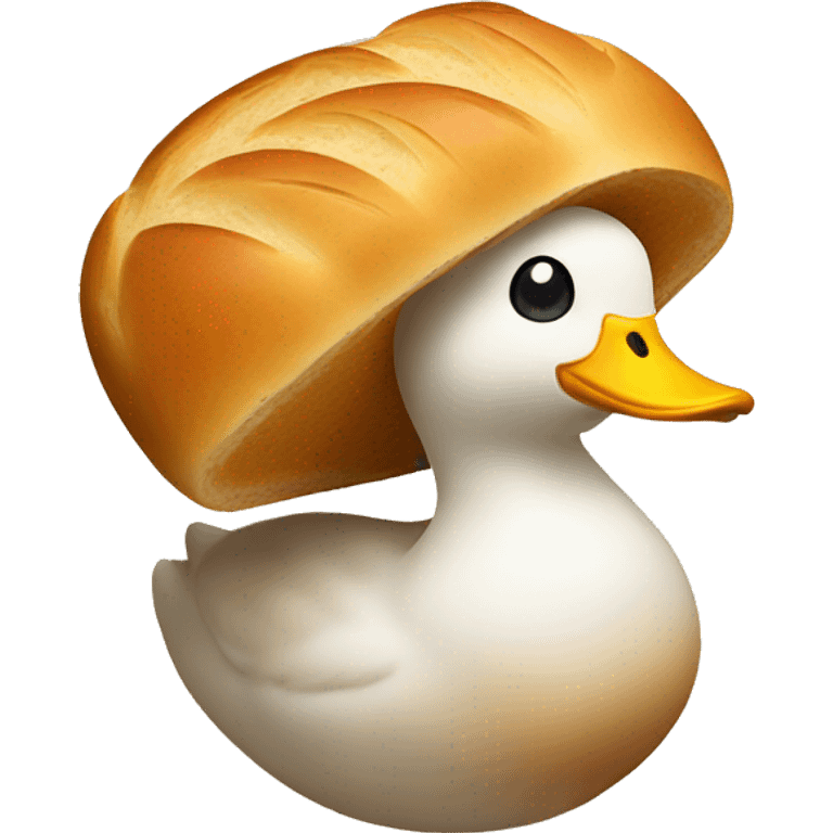 Bread with duck emoji