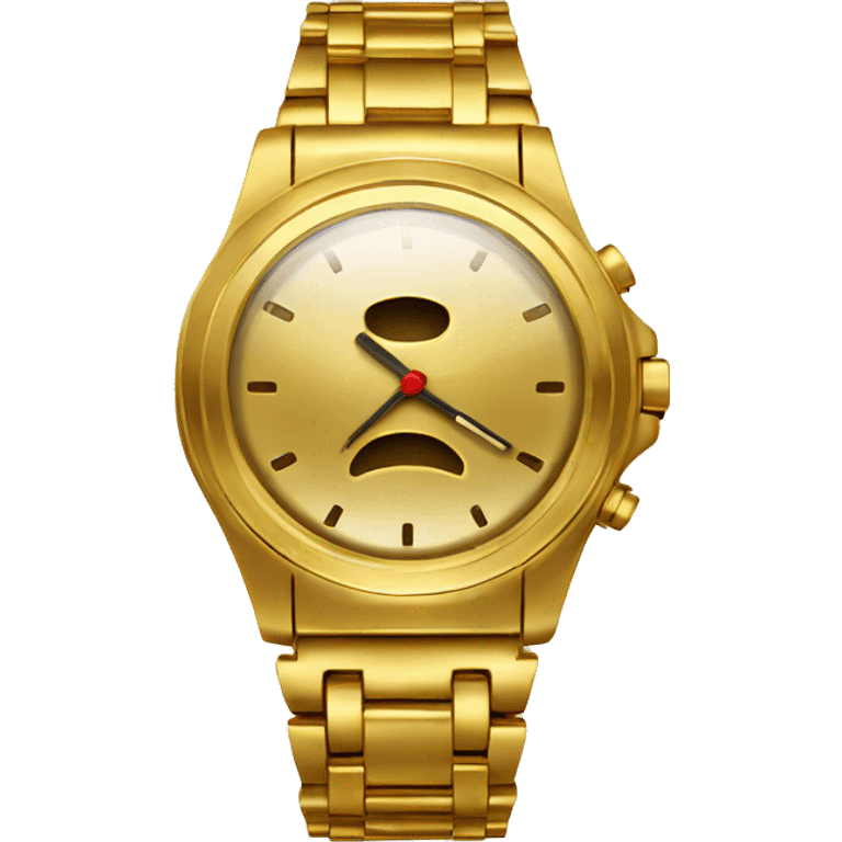 Cool gold watch emoji